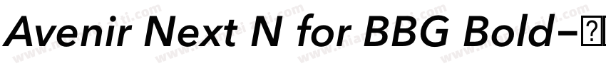 Avenir Next N for BBG Bold字体转换